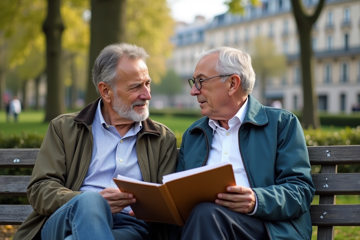 Couple âgé discute d