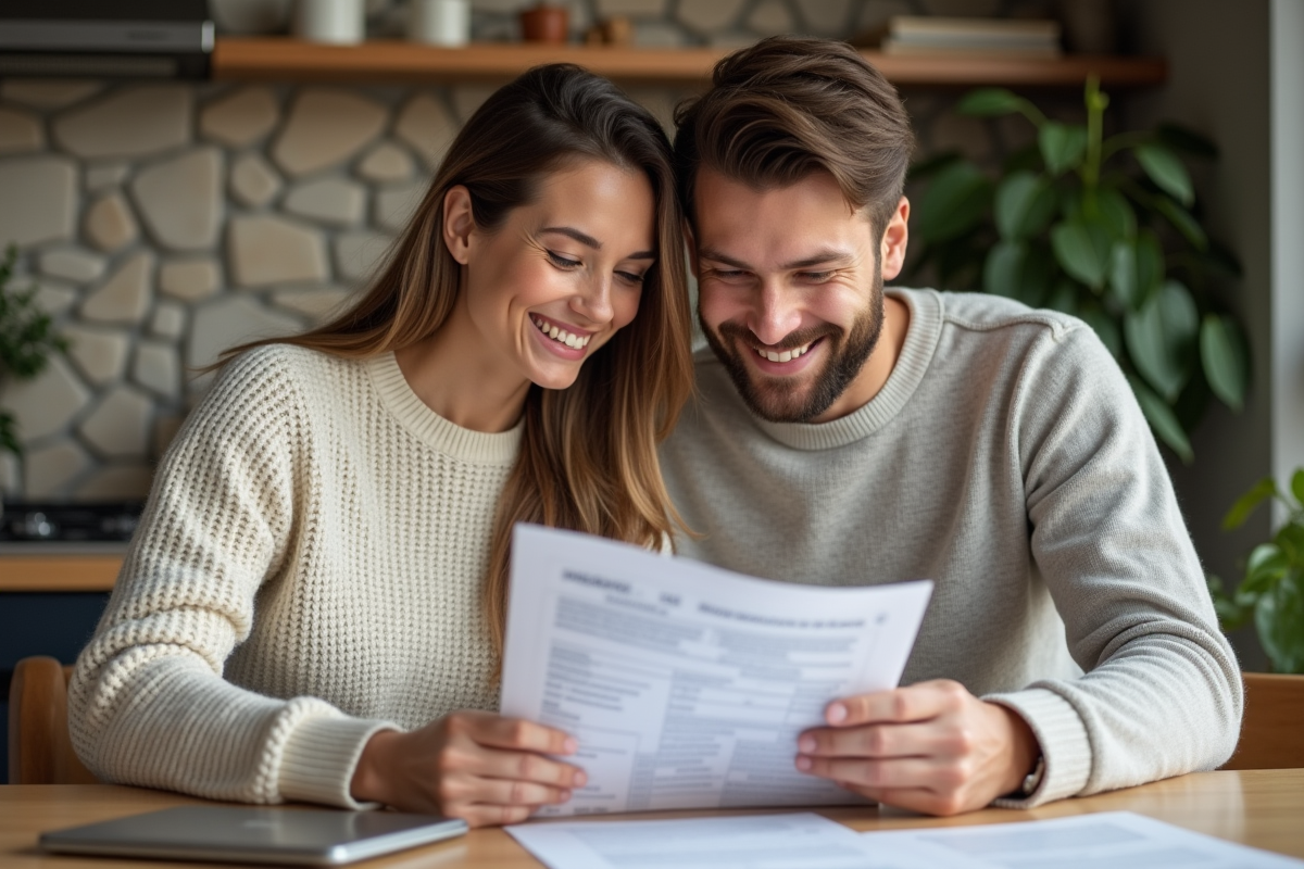 Jeune couple discutant d