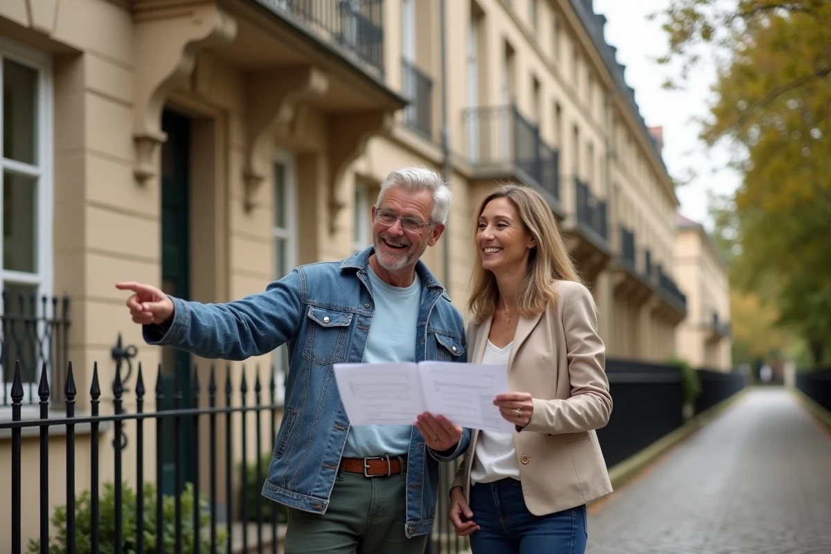 Couple visitant une maison à vendre à Limoges avec l'aide de l'agence immobilière Dumoulin 87