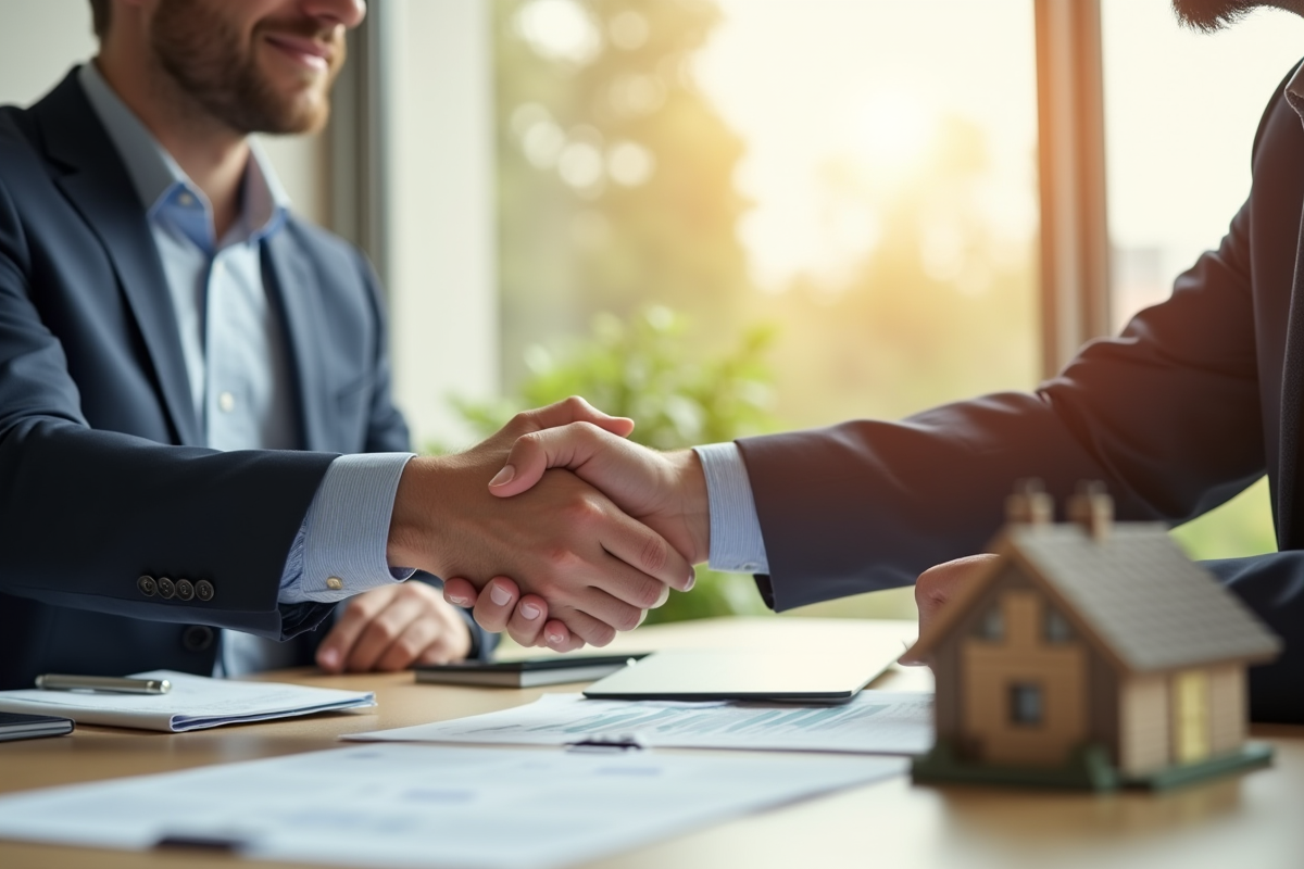 Signature entre investisseur et conseiller en résidence retraite