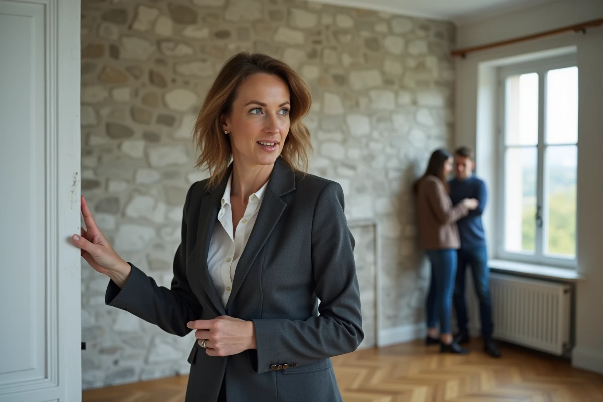 Agent immobilier signalant des défauts dans un appartement vide à Concarneau lors d'une visite locative
